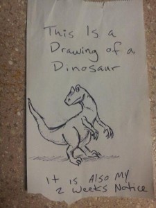 dinosaur resignation